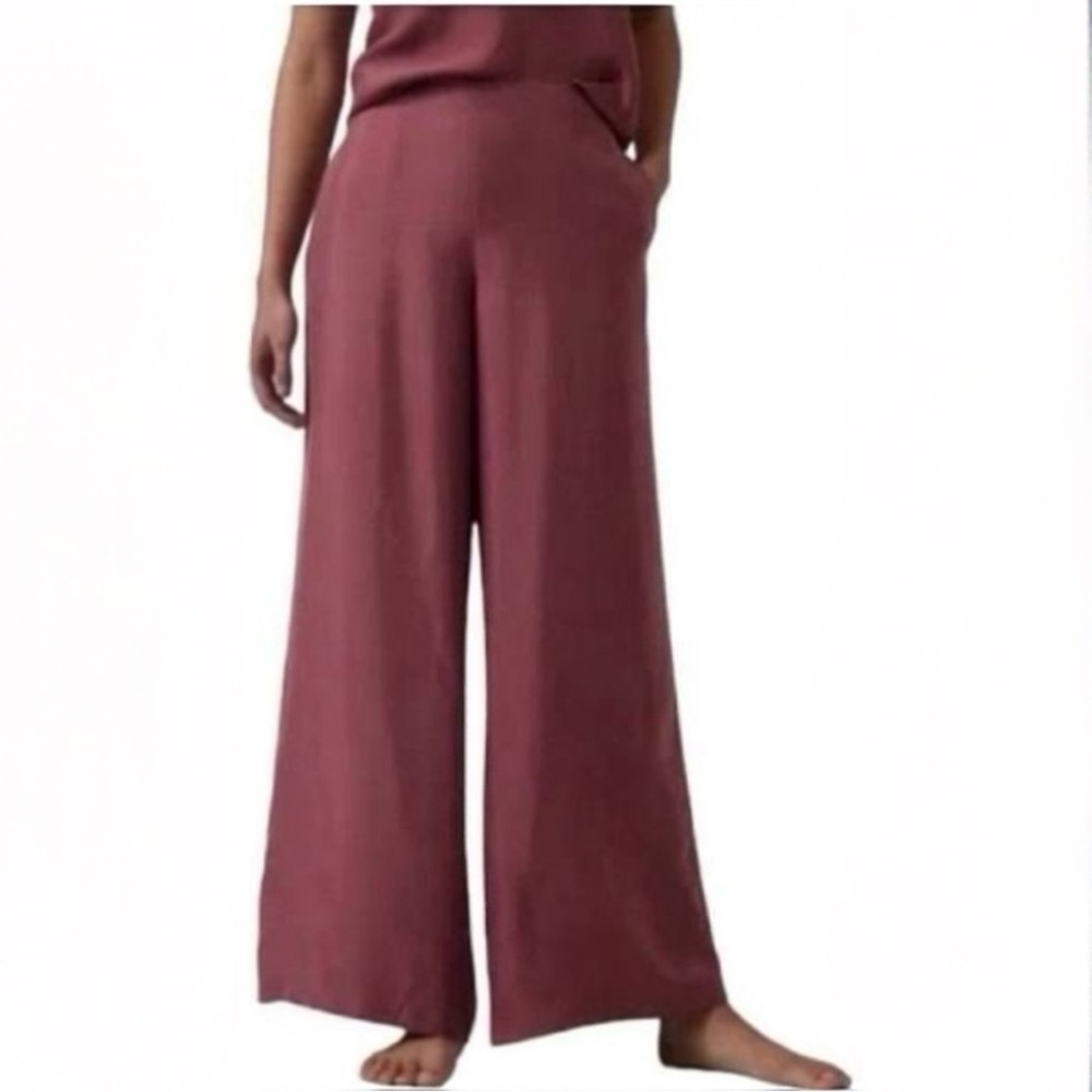 Athleta Wide Leg Lounge Pants in Dusty Rose